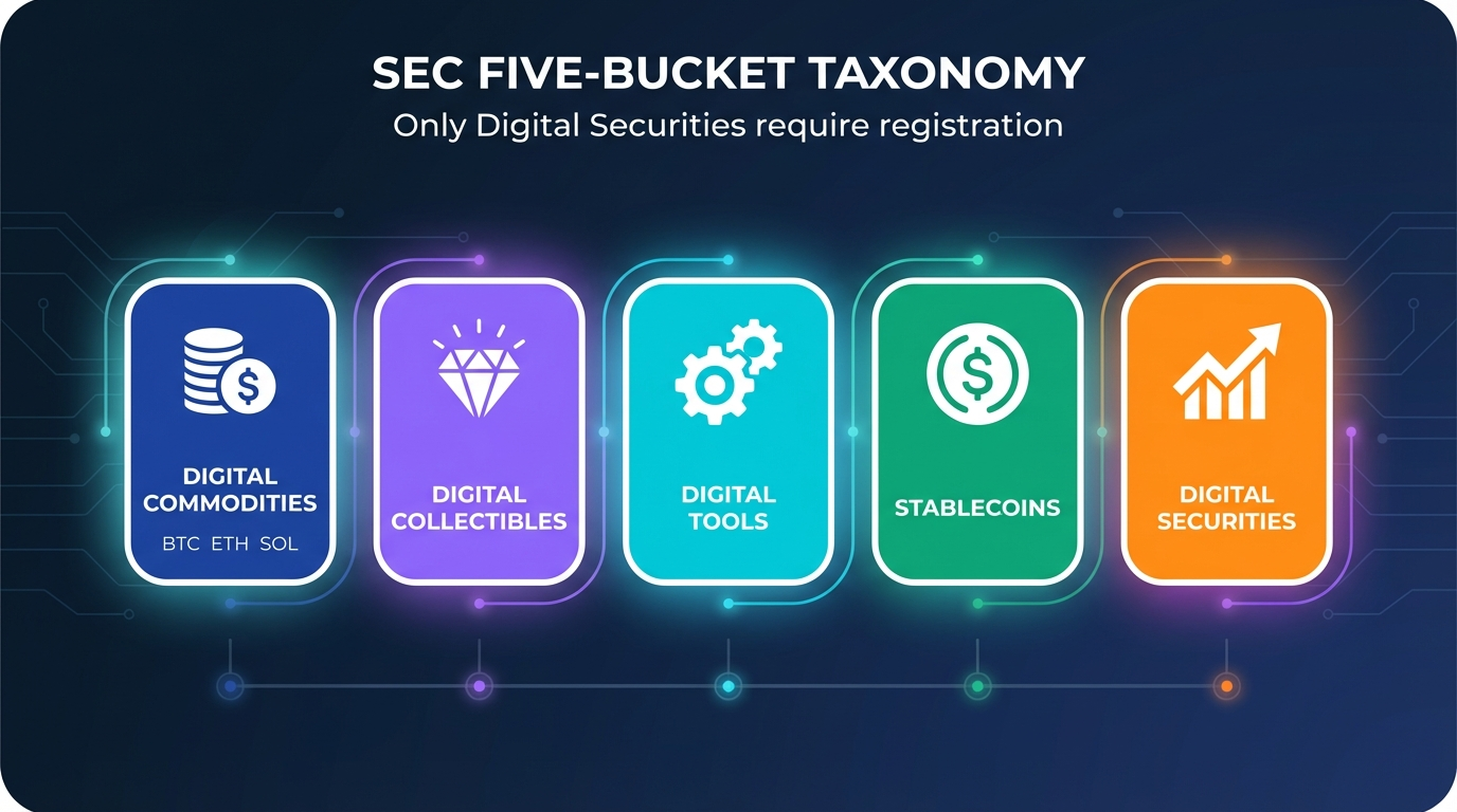 SEC trekt duidelijke lijn, zo werken de 5 nieuwe crypto categorieën