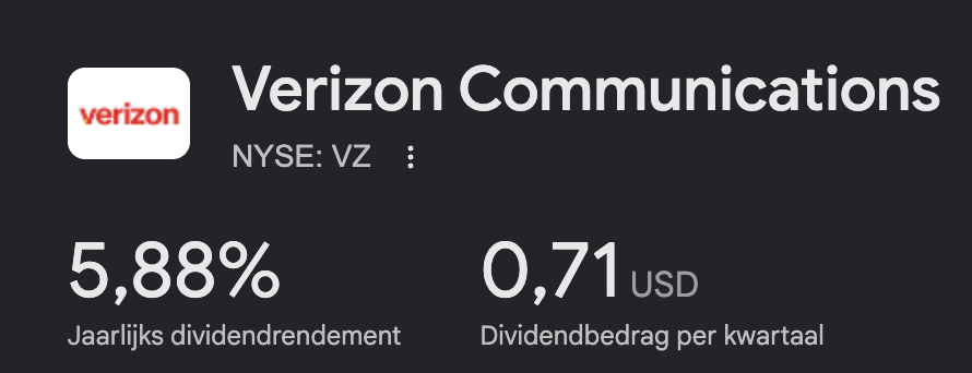 Verizon dividend