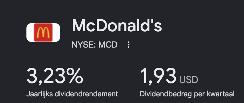 Dividend McDonalds