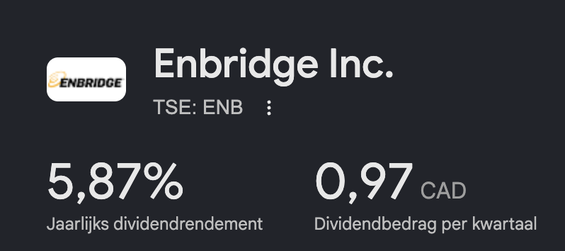 Dividend Enbridge