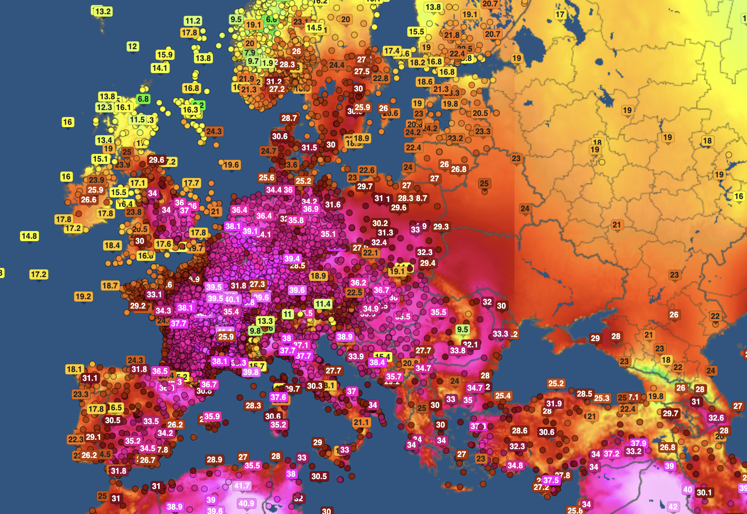 Temperatuur Europa loopt flink op