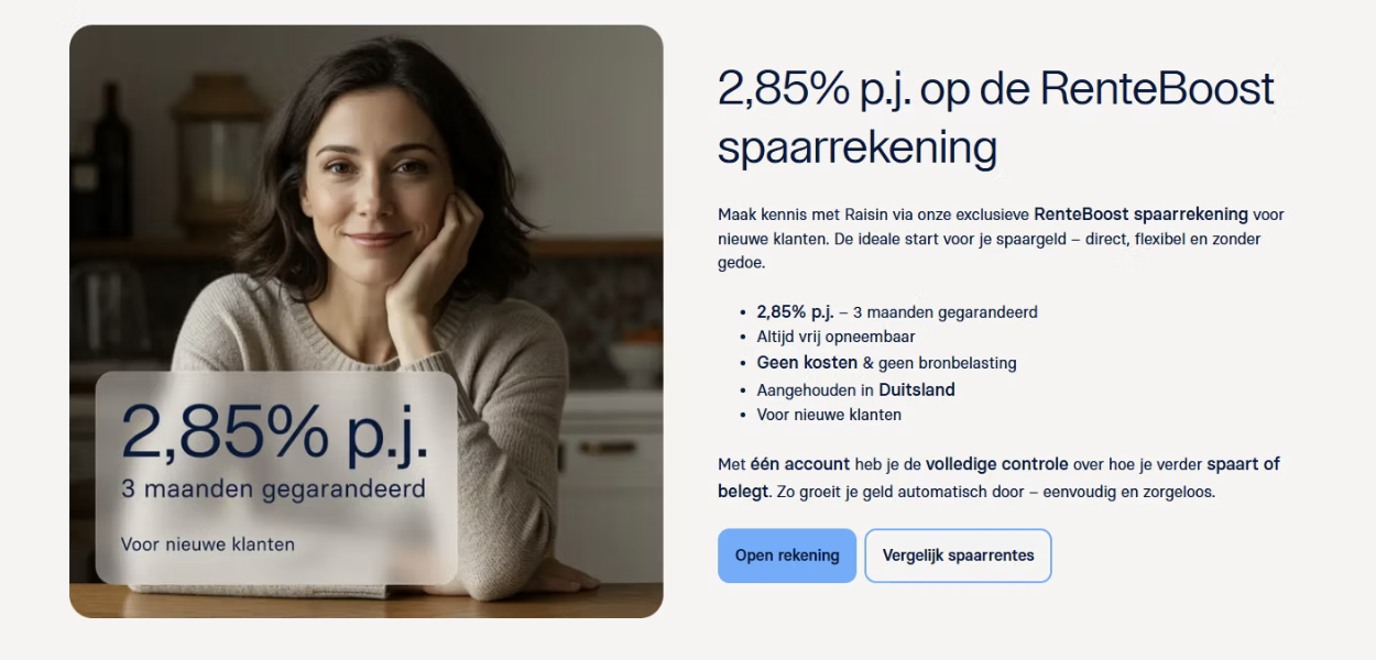 Bijna 3% rente bij Raisin