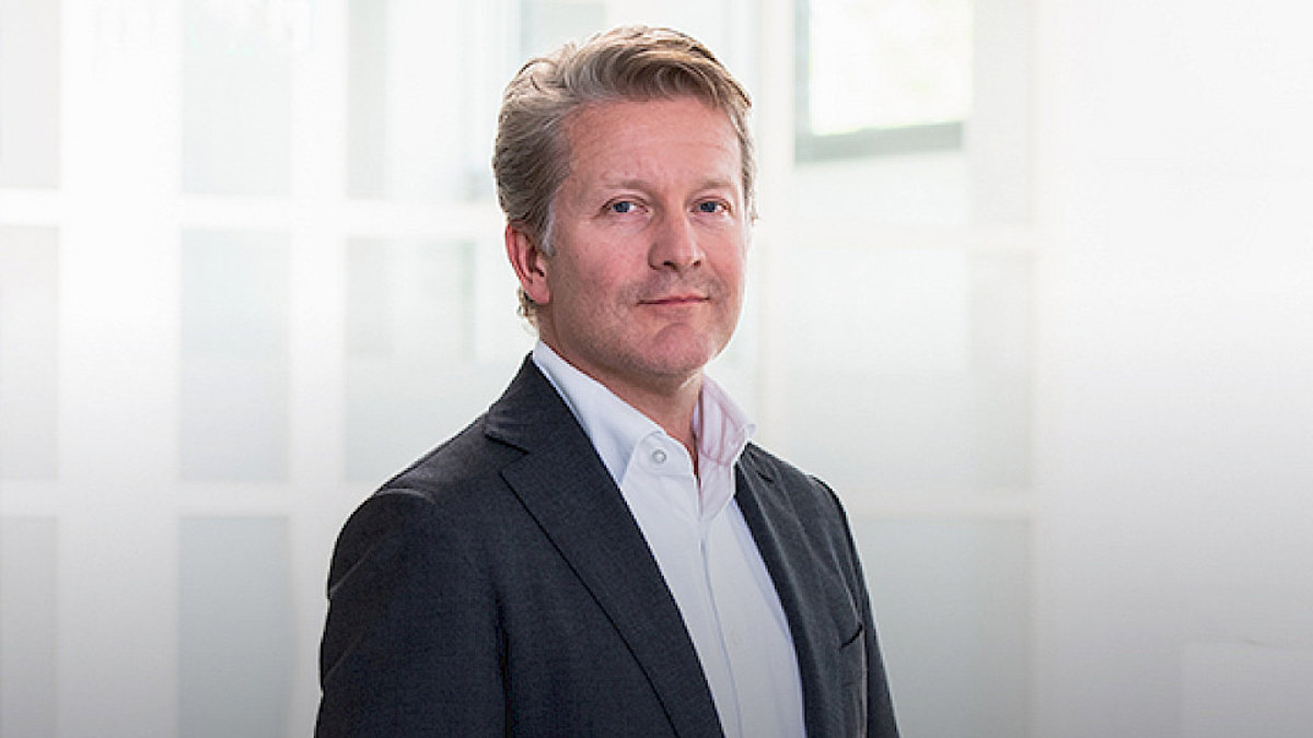 Martijn Rozemuller, CEO van VanEck Europa, tijdens een bedrijfsevenement. Foto: VanEck-archief.