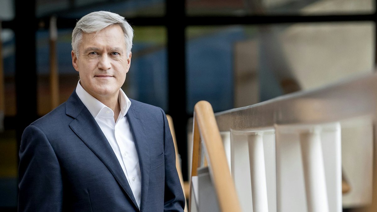 Frans Muller, CEO van Ahold Delhaize, tijdens een bedrijfsevenement. Foto: Ahold Delhaize-archief.